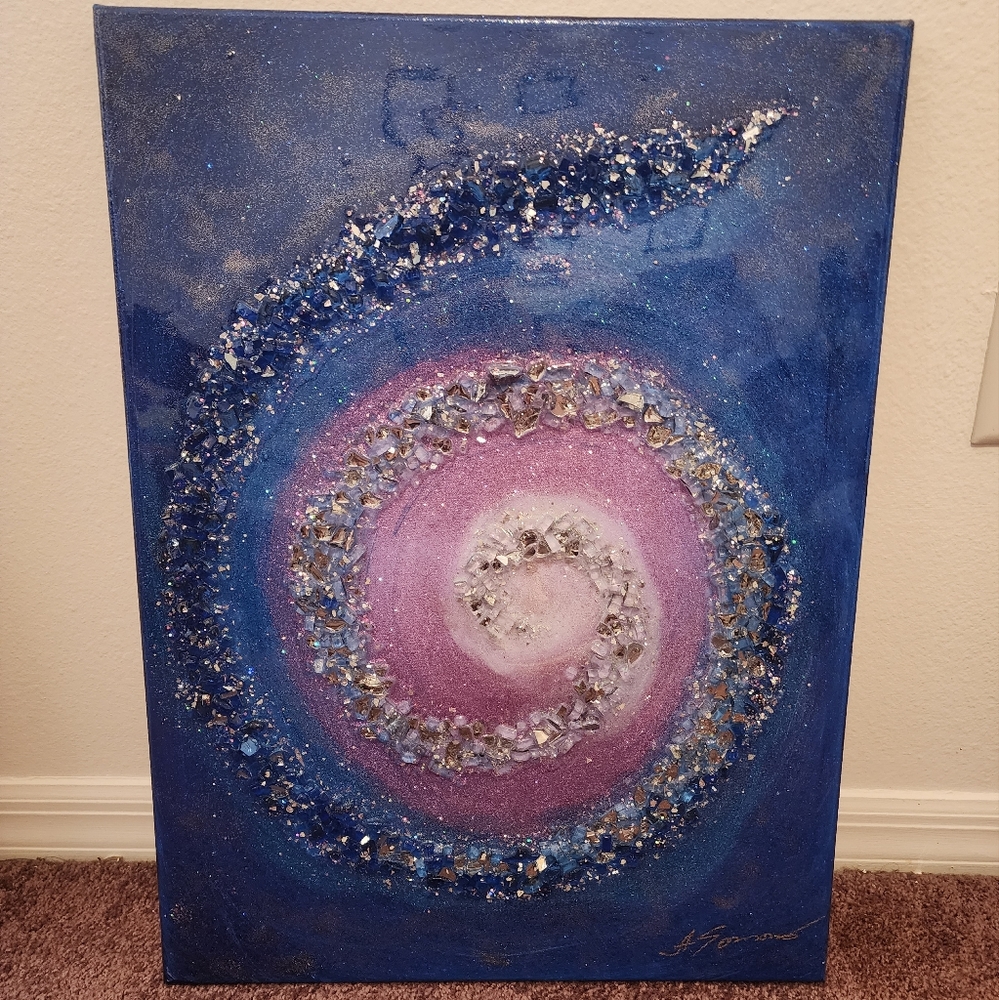 Original crystal resin wall art